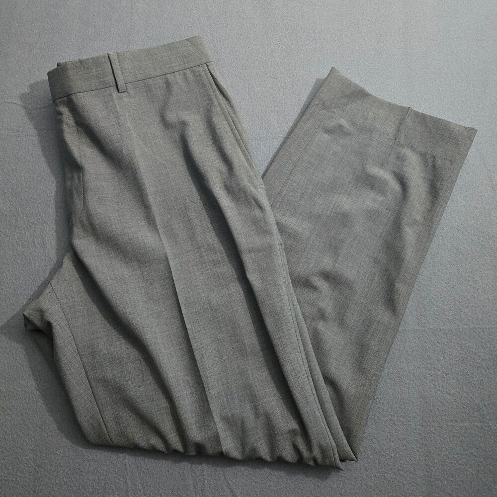 Hugo Boss Men 36R (35) James Brown US Gray Virgin Wool Dress Pants